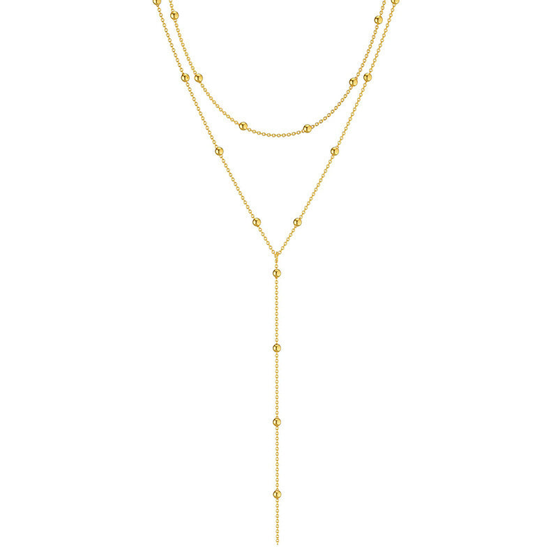 Cozino™ Luxe Golden Tassel Layered Clavicle Necklace